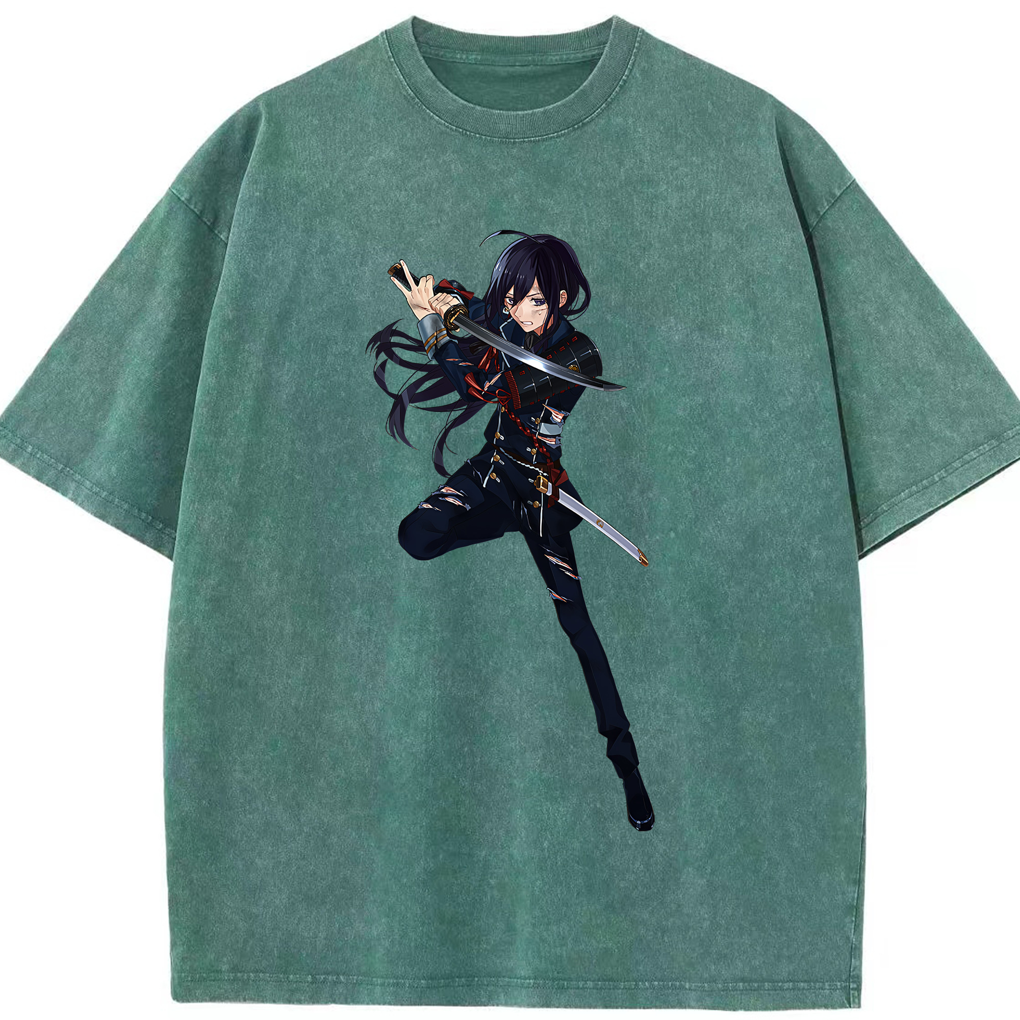 （画像用） 刀剣乱舞 Touken Ranbu 綿100% ヴィンテージ風 半袖Tシャツ（フロントプリント）